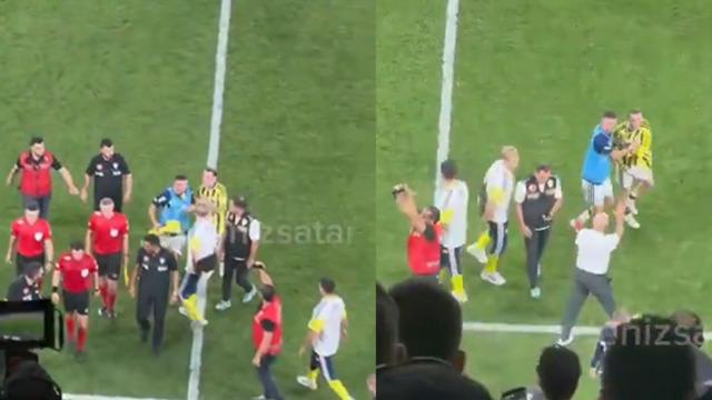 Derbi Sonrası Gergin Anlar: Kerem Aktürkoğlu Hakem Halil Umut Meler'in Üzerine Yürüdü