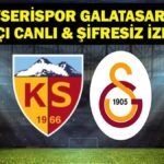 Kayserispor Galatasaray Maç Kadrosu! İşte Kayserispor Galatasaray beIN Sports Canlı İzleme Ekranı!
