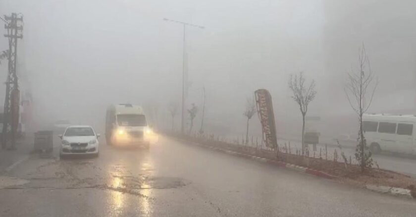 Besni’de Görüş Mesafesi Düşüren Yoğun Sis!